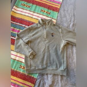 Disney Tommy Bahama Pullover Sweatshirt MENS Gray 1/2 Zip Mickey Mouse SIZE Sm